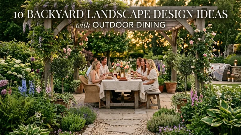 10 Backyard Landscape Design Ideas with Outdoor Dining