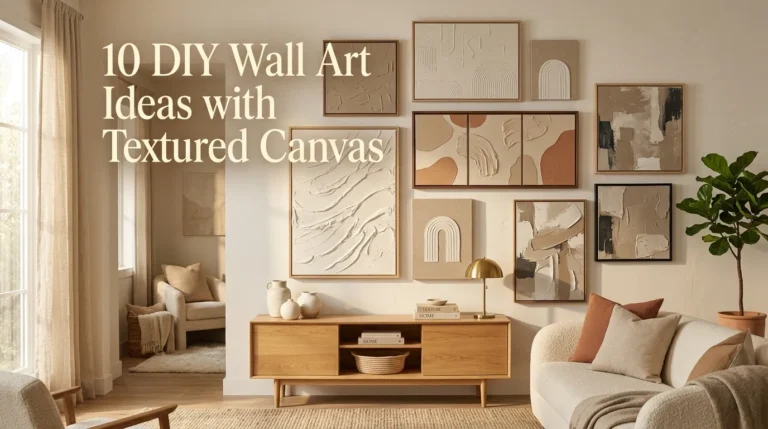 10 DIY Wall Art Ideas with Textured Canvas