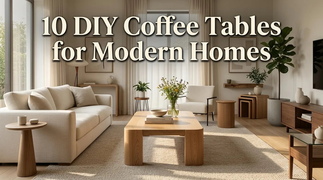 10 DIY Coffee Tables for Modern Homes