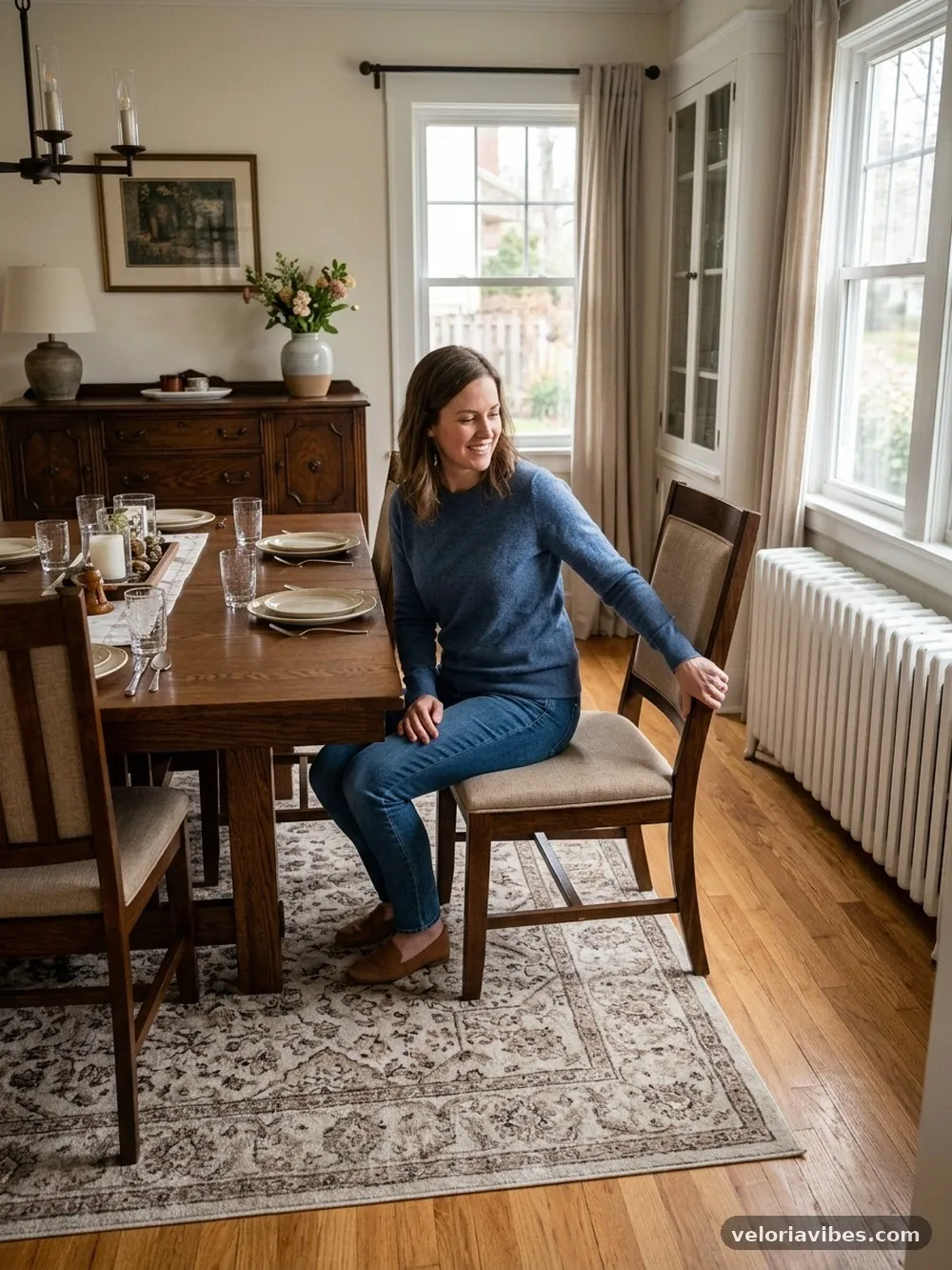 Addressing Obstructions Like Cabinets and Radiators - Clearance Needed to Pull a Dining Chair Out Comfortably Without Hitting Buffets