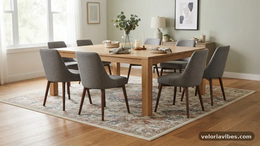 Budgeting for Your Dining Room Rug - Can You Put an 8x10 Rug Under a 7-Foot Dining Table (Visual Proportion Guide)?