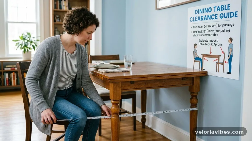Evaluate the Impact of Table Legs and Aprons - How Much Clearance Is Needed Between a Dining Table and the Wall?