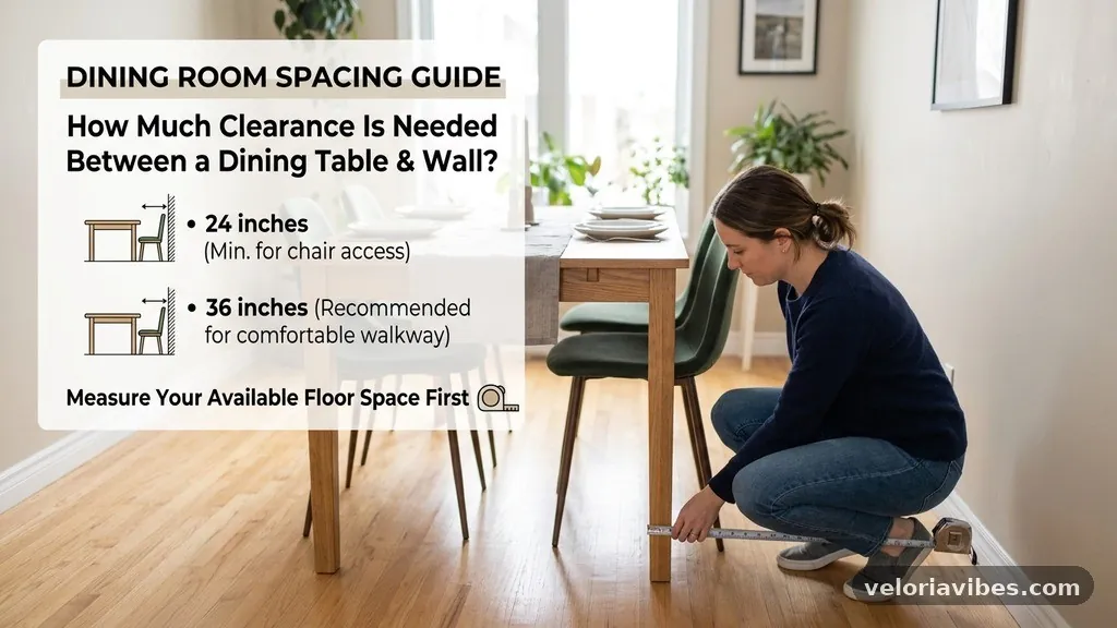 How Much Clearance Is Needed Between a Dining Table and the Wall?