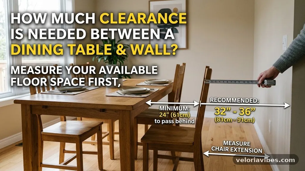 Measure Your Available Floor Space First - How Much Clearance Is Needed Between a Dining Table and the Wall?