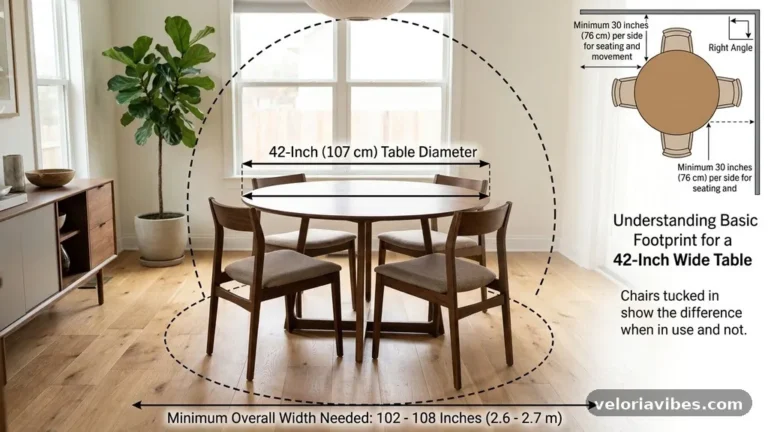 Minimum Room Width Needed to Accommodate a 42-Inch Wide Dining Table