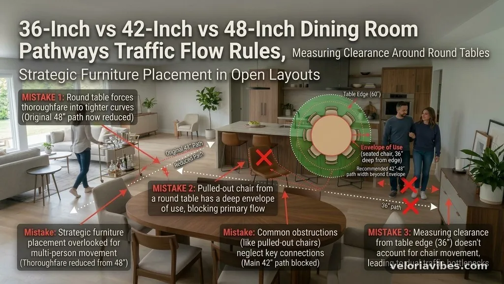 Strategic Furniture Placement in Open Layouts - 36-Inch vs 42-Inch vs 48-Inch Dining Room Pathways: Traffic Flow Rules