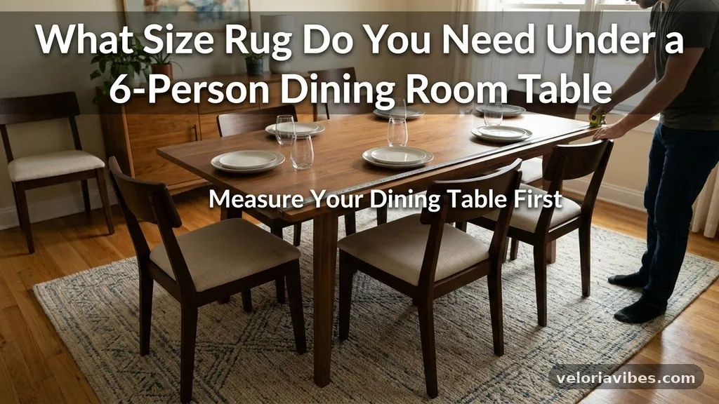 What Size Rug Do You Need Under a 6-Person Dining Room Table?