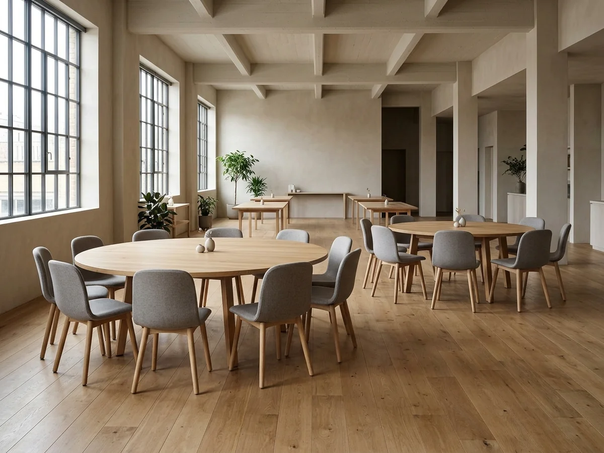 Comparing Other Round Table Sizes - chairs around 60 inch round table