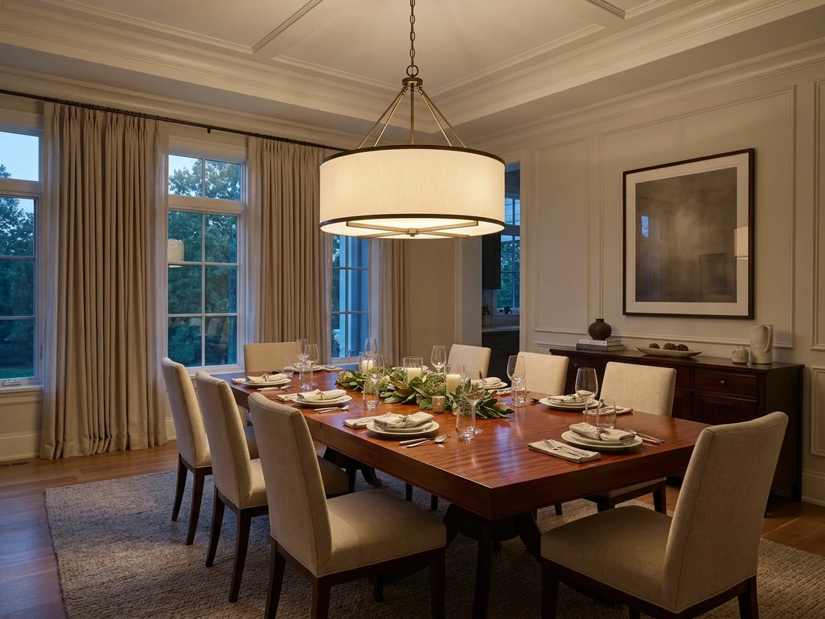 Sizing Rule for Dining Tables - chandelier 30 to 36 inch rule