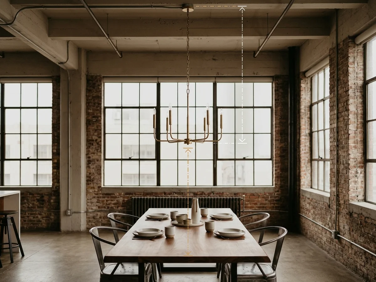 Calculating Total Drop Length - chandelier height above dining table