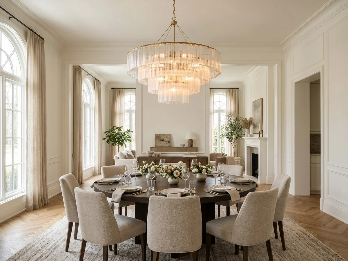 Chandelier Width and Scale - chandelier height above dining table