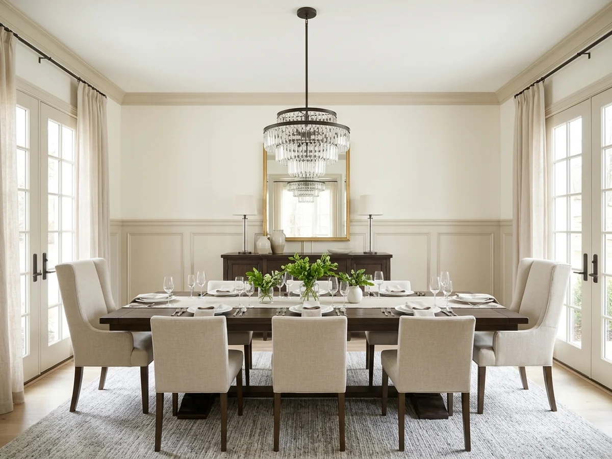 Common Installation Mistakes - chandelier height above dining table
