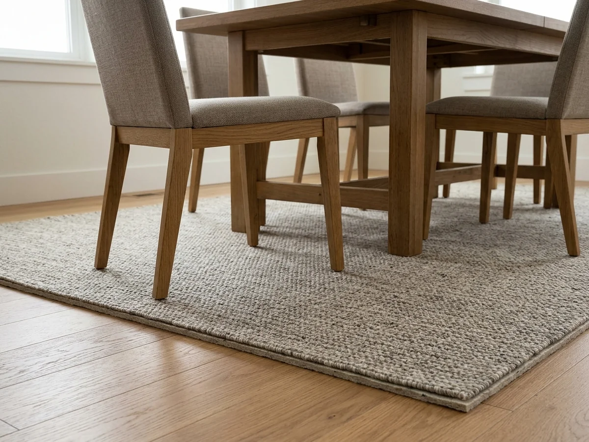Stabilizing Rugs and Preventing Movement - dining room chairs rug edges