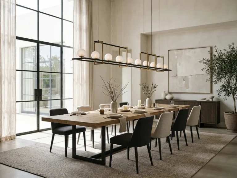 Linear Chandelier vs Single Round Drum: Best Shape for Long 8-Foot Tables - linear chandelier vs drum